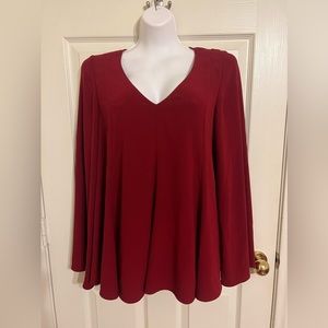 Elizabeth and James Flare Sleeve Tunic Red size S